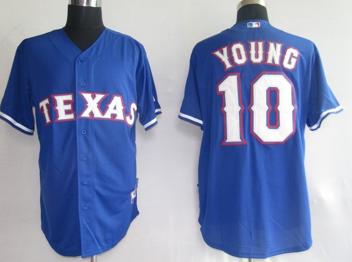 MLB Jerseys Texans 10# Young Blue
