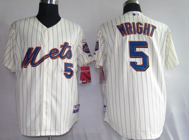 MLB Jerseys New York Mets 5 David Wright Cream