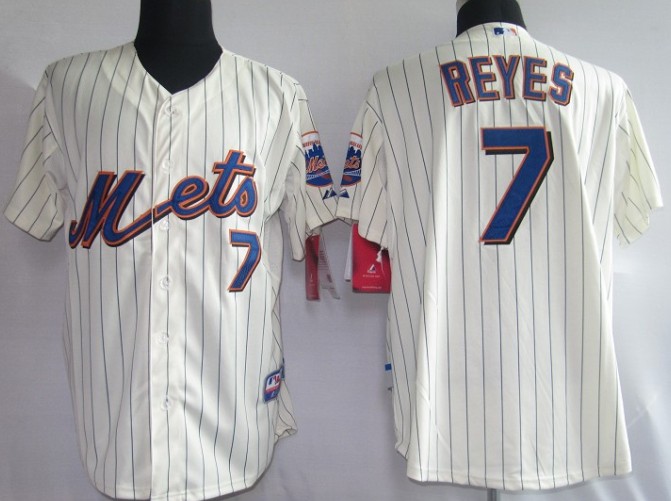 MLB Jerseys New York Mets 7 Jose Reyes Cream