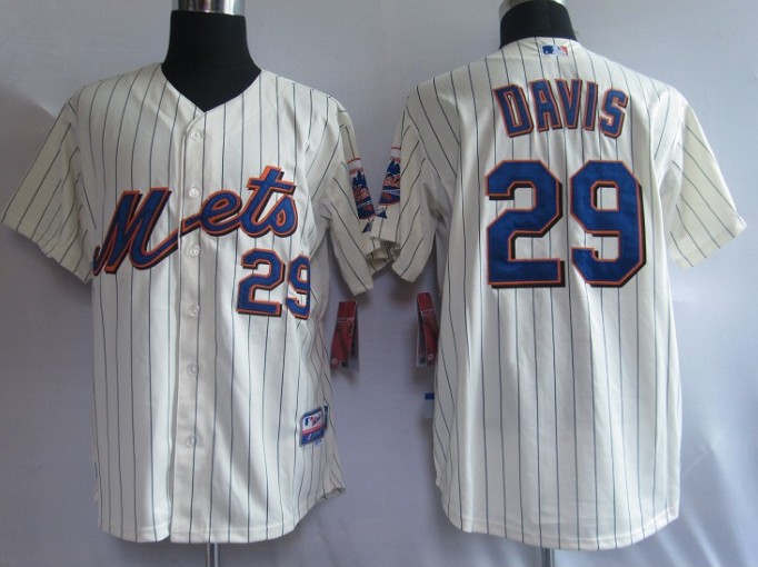 MLB Jerseys New York Mets 29# Davis Cream