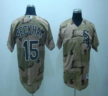 Chicago White Sox 15# Beckham camo jerseys