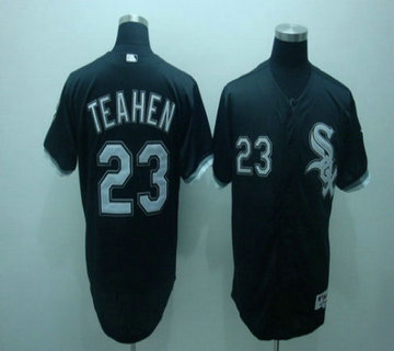 Chicago White Sox 23 Teahen Black Jerseys