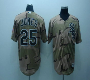 Chicago White Sox 25 Jones Camo Jerseys