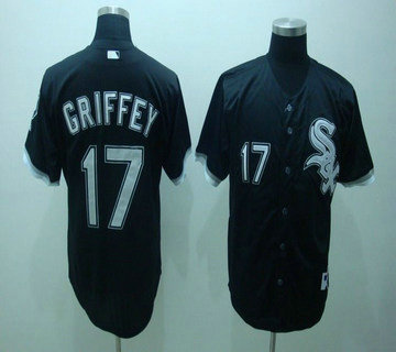Chicago White Sox 17# Griffey black jerseys