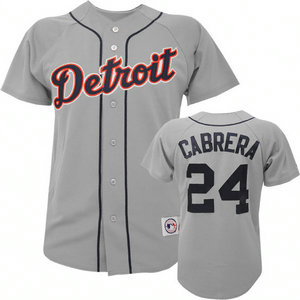 Detroit Tigers #24 Miguel Cabrera Grey Jersey