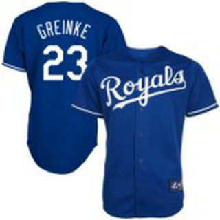 Kansas City Royals #23 Greinke Navy Blue Jersey