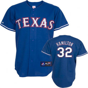 Texas Rangers #32 Hamilton 2010 Cool Base Blue Jersey