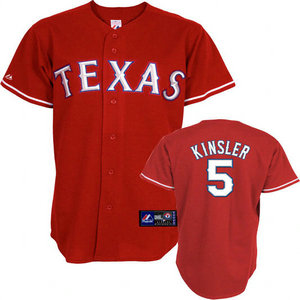 Texas Rangers #5 Kinsler 2010 Cool Base Red Jersey