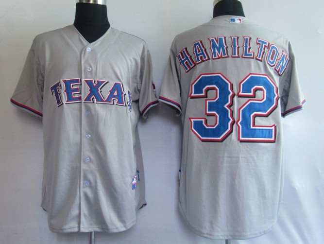 MLB Jerseys Texans 32# Hamilton Grey
