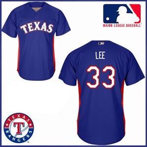 MLB Texas Rangers Cliff Lee #33 blue Jersey