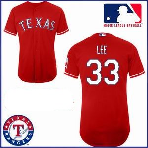 MLB Texas Rangers Cliff Lee #33 Red Jersey