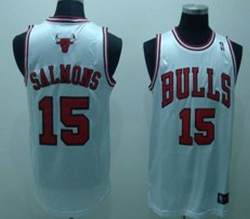 Chicago Bulls #15 SALMONS Authentic White Jersey