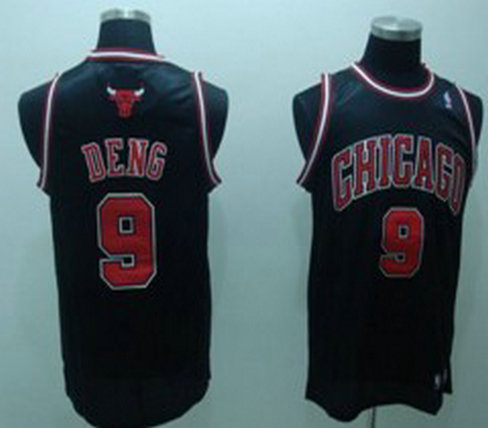 Chicago Bulls #9 DENG Authentic Black Jersey