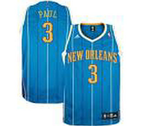 New Orleans Hornets #3 Chris Paul Teal Authentic Jersey