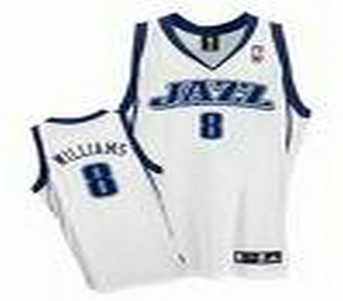 Utah Jazz #8 Deron Williams White Jersey