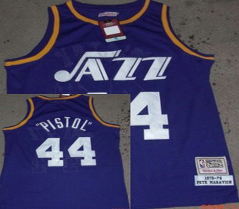 Utach Jazz #44 Pistol Purple Throwback Jersey