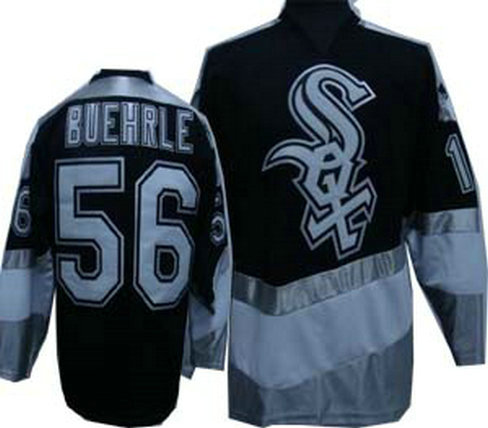 White Sox 56 BUEHRLE New Black Jersey White Sox 56 BUEHRLE New Black Jersey