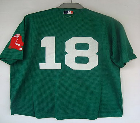 MLB Jerseys Boston Red Sox 18 Daisuke Matsuzaka green