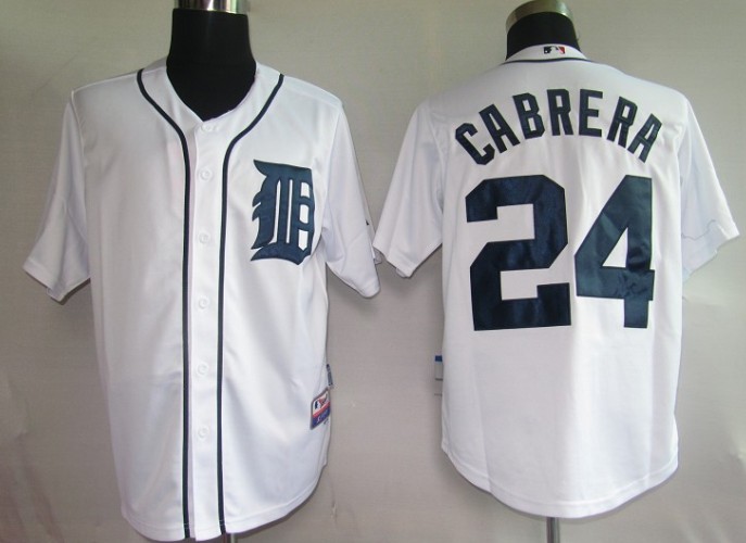 Detroit Tigers 24# Cabrera White