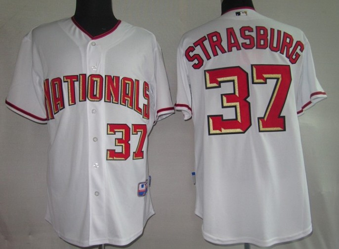 Washington Nationals 37# Strasburg White