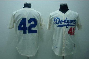 Los Angeles Dodgers #42 robinson m&n cream