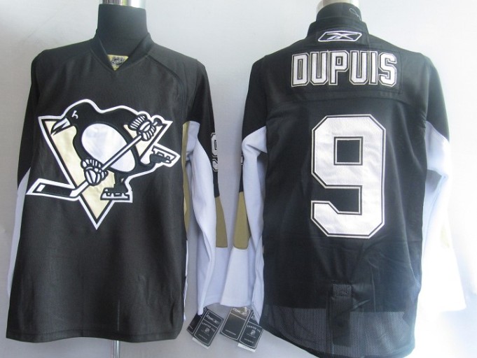 NHL Jerseys Pittsburgh Penguins 9# Dupuis black