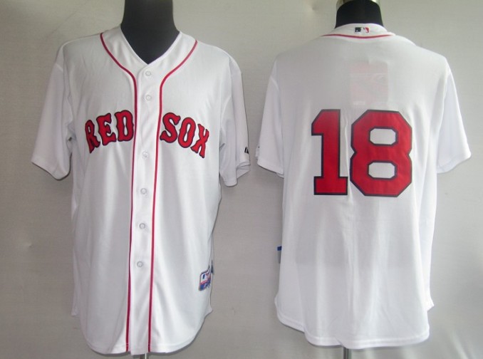 MLB Jerseys Boston Red Sox 18 Daisuke Matsuzaka white