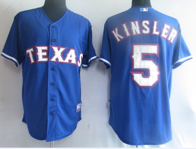 MLB Jerseys Texans 5# Kinsler Blue