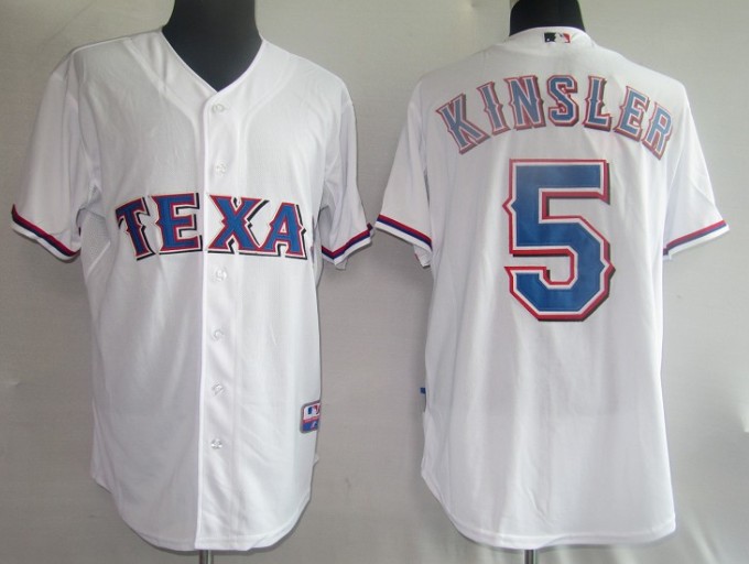 MLB Jerseys Texans 5# Kinsler white