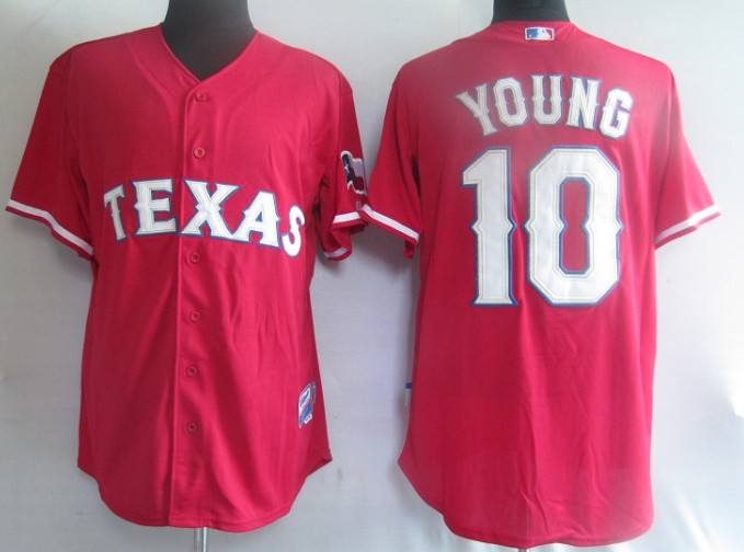 MLB Jerseys Texans 10# Young Red