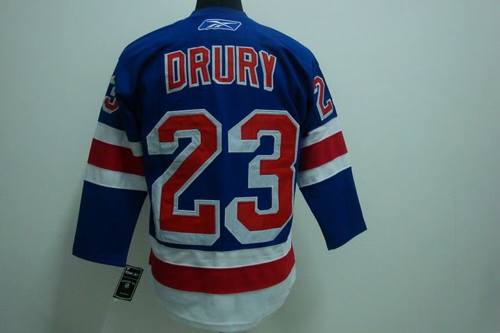 hockey jerseys,NY Rangers 23# DRURY BLUE