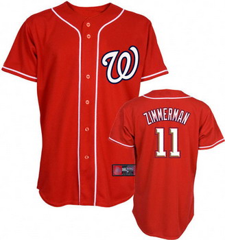 Ryan Zimmerman Jersey 2010 Red 11 Washington Nationals Cool Base Jersey
