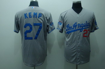 Los Angeles Dodgers 27 Matt Kemp Gray Jerseys Coolbase