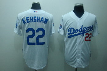 Los Angeles Dodgers 22 Clayton Kershaw White Jerseys Coolbase
