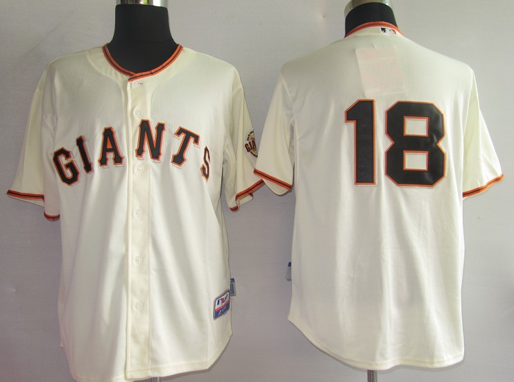 MLB Jerseys San Francisco Giants 18# Cream