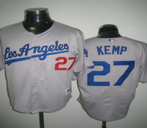 Los Angeles Dodgers 27 Kemp gray Jerseys