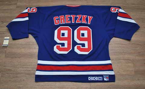 New York Rangers#99 GRETZKY Blue CCM Patch Jersey