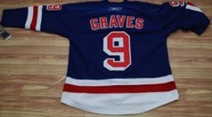 New York Rangers #9 GRAVES Blue Jersey