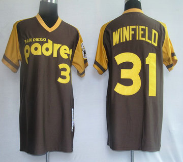 San Diego Padres 31# Winfield Coffee M&N Jerseys