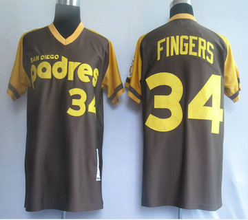 San Diego Padres 34# Fingers Coffee M&N Jerseys