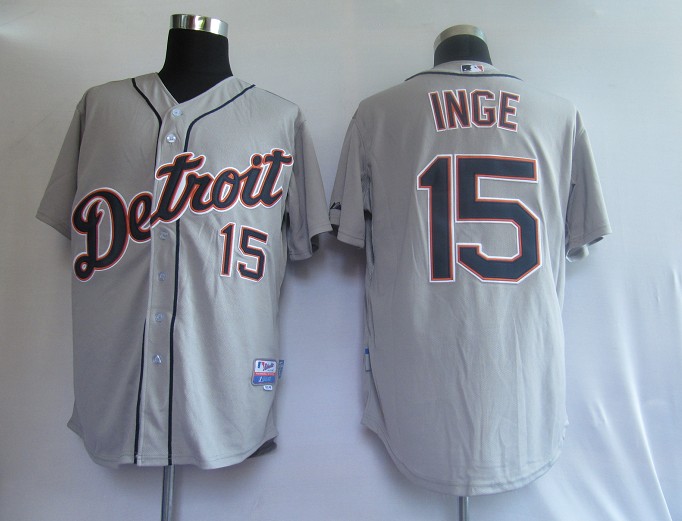 Detroit Tigers 15# Inge Grey jerseys