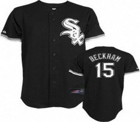 Chicago White Sox 15 Gordon Beckham Black Jersey 2009