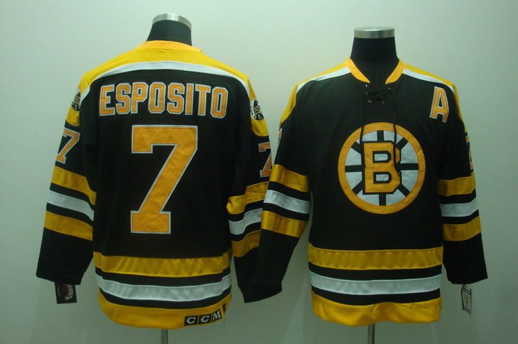NHL Boston Bruins #7 ESPOSITO Black Hockey Jersey