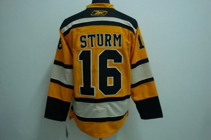 Boston Bruins 16 STURM Yellow WINTER CLASSIC VINTAGE jerseys