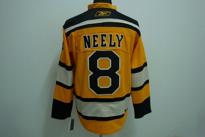 Boston Bruins 8 NEELY Yellow WINTER CLASSIC VINTAGE jerseys