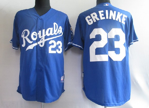 MLB Jerseys Kansas Royals 23# Greinke Blue