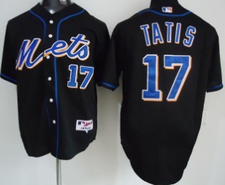 New York Mets 17 Tatis Black Jersey