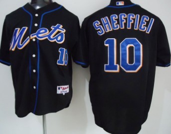 New York Mets 10 Sheffiei Black Jersey