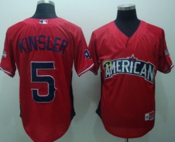 Texas Rangers #5 Kinsler 2010 All-Star Red Jersey