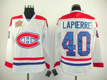 2011 heritage classic montreal canadiens 40 maxim lapierre white ice hockey jersey